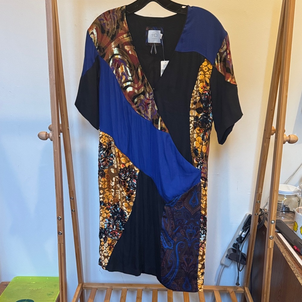 HD in Paris Multicolor Patchwork Midi Dress